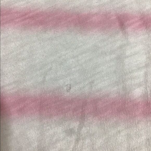 ATM Tye-Dye Pink & White Stripe Distressed T-Shirt - Picture 11 of 11